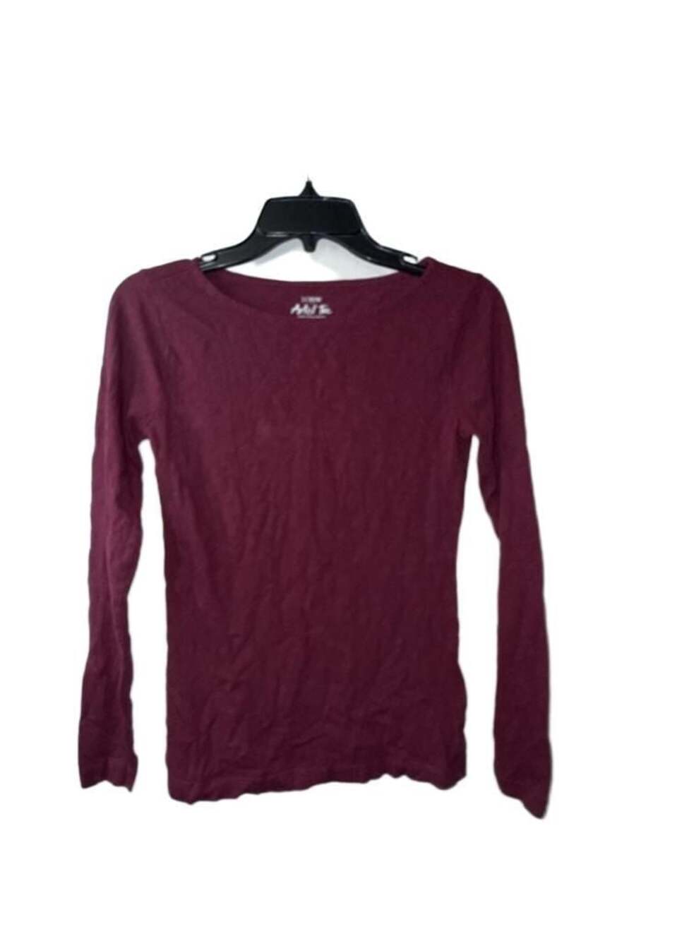 J.Crew Artist Tee Long Sleeve Burgundy Size XS
